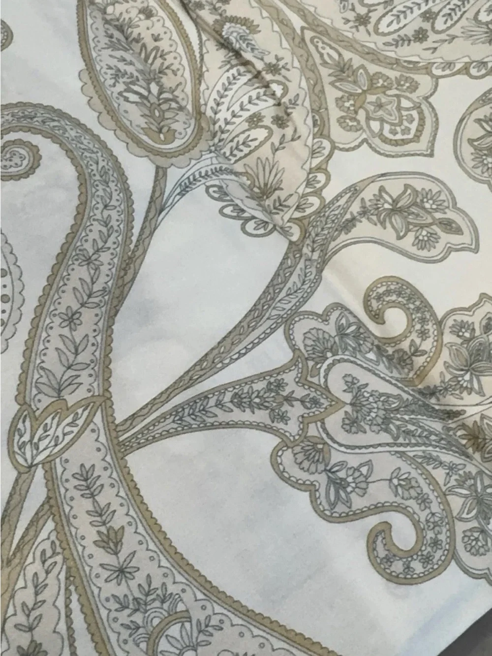 Peacock Alley PAISLEY PEARL CLASSIC PRINTED DUVET SET Neutral  Incl 2 Shams NEW